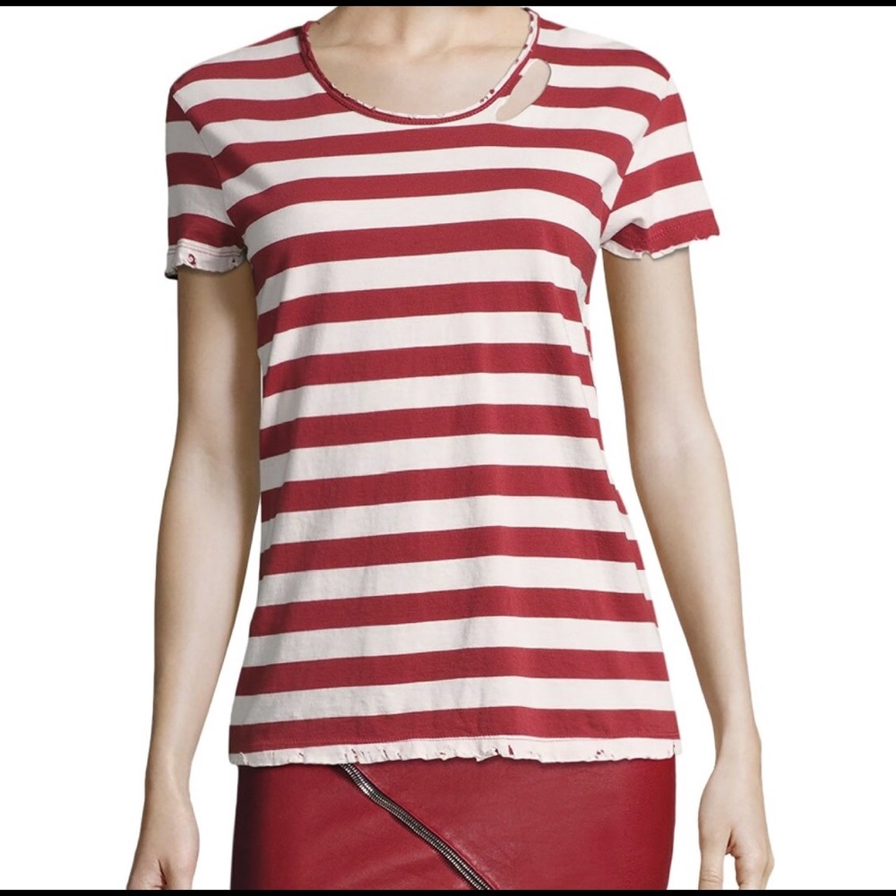 RtA Nicola Striped T-shirt L